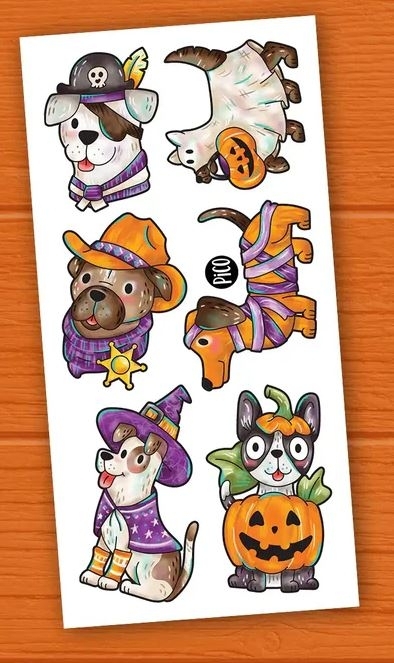 Tatouage temporaire - Les chiens costumés | Tatouage temporaire