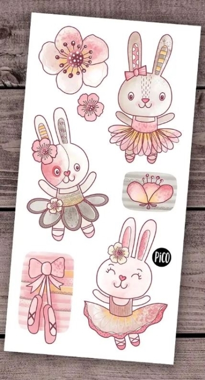 Tatouage temporaire - Les lapines ballerines | Tatouage temporaire