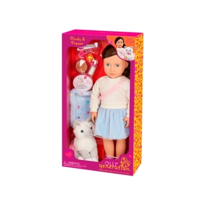 Poupée & animal OG - Mindy 46 cm et Pepper le chat 15 cm [CUEILLETTE EN MAGASIN] | Poupées et accessoires