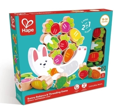 Jeu d'équilibre et d'enfilage lapin | Sensoriel et moteur