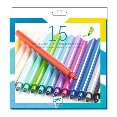 15 feutres pointe fine - Pacifique | Crayons, feutres et peinture