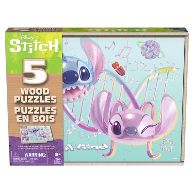 Casse-tête en bois 5 en 1 - Stitch | Puzzle en bois