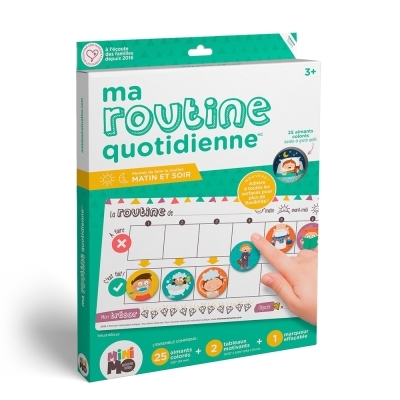 Ma routine quotidienne (2 tableaux + 25 aimants) | Ressources et matériels