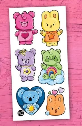 Tatouage temporaire - Les animaux câlins | Tatouage temporaire