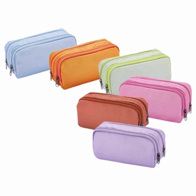 Étui à crayons 2 compartiments PASTEL | Étui à crayons