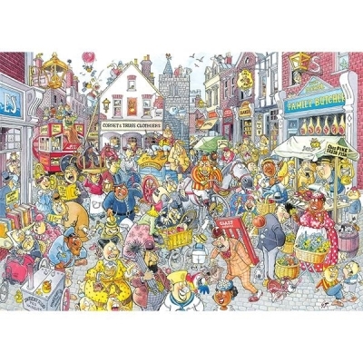 Casse-tête 1000 - Wasgij Destiny Retro #10, Chaos dans la rue commerçante! | Casse-têtes