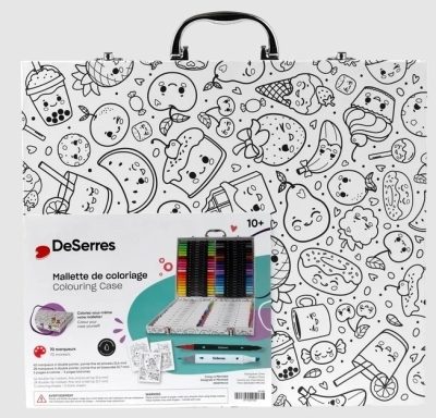 Mallette de coloriage- 70 marqueurs | Crayons, feutres et peinture