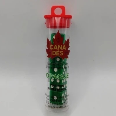 Tube de 5 dés à six faces 16mm - vert avec picots blancs | Jeux de cartes et de dés classiques