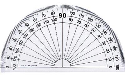 Rapporteur d'angles 180° | Ciseaux, règles, poincon