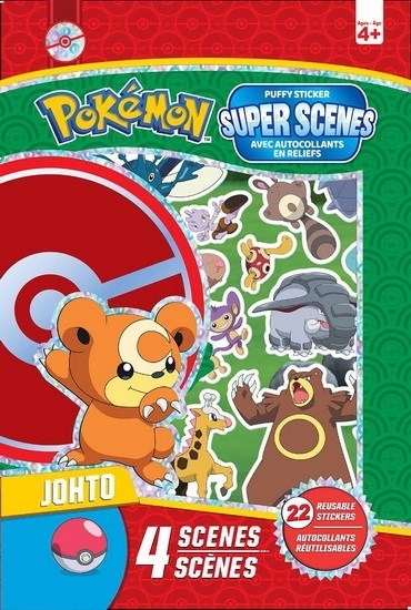 Super Scenes - Pokemon Johto : avec autocollants en relief | 