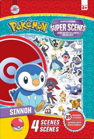 Super Scenes - Pokemon Sinnoh : avec autocollants en relief | 