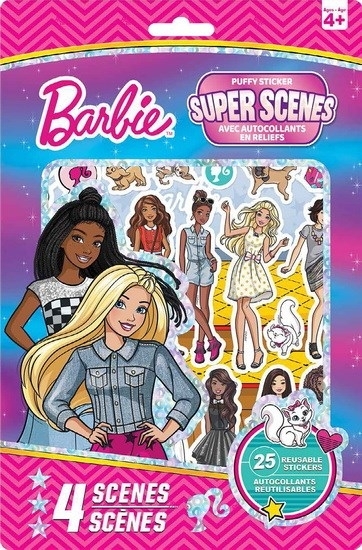 Super scenes - Barbie : avec autocollants en relief | 