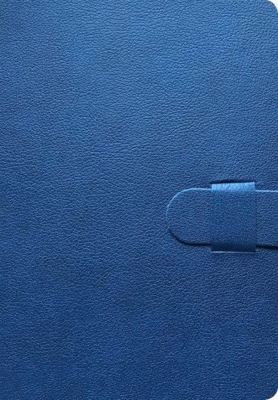 Journal similicuir ligné bleu foncé  | 