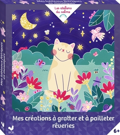 Mes créations à gratter et à pailleter Rêveries : coffret avec accessoires | Dessin/coloriage/peinture