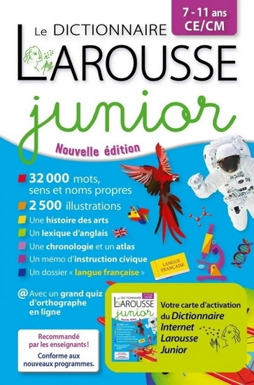 Le dictionnaire Larousse junior, 7-11 ans | 
