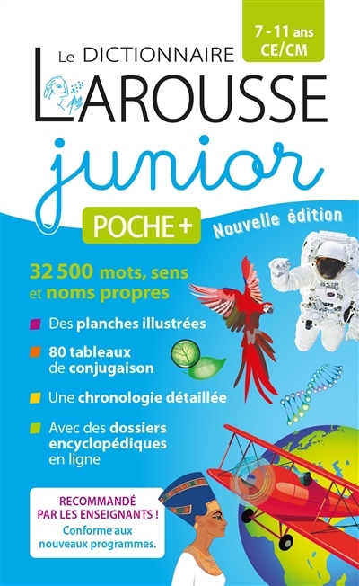 Le dictionnaire Larousse junior poche +, 7-11 ans, CE-CM | 