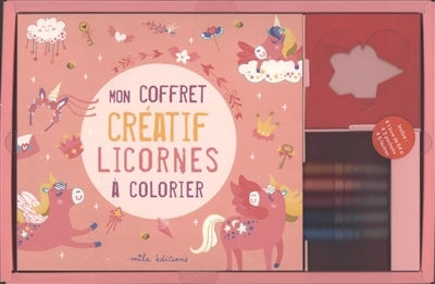 Mon coffret créatif licornes à colorier | 
