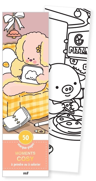 Moments cosy : 50 marque-pages à peindre ou à colorier | 