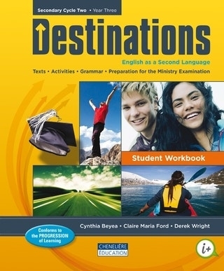 DESTINATION 5e secondaire - COMBO  Print and Digital Student Workbook + int. workshops for 1 year (with story anthology) | 