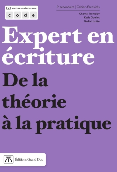 Expert en écriture - Français 2e secondaire - Cahier d'activités 2 (Version papier) | 