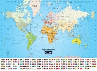 Carte du monde politique plastifiée | COLLECTIF