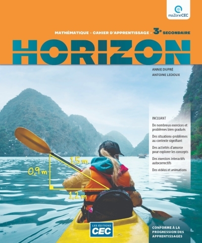 Horizon 3 Mathématiques 3e secondaire - Cahier d'apprentissage - Ensemble papier et numérique 1 an | 