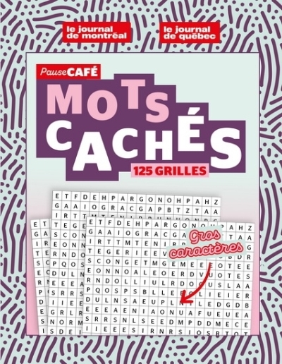 Pause Café - Mots cachés gros caractères | 
