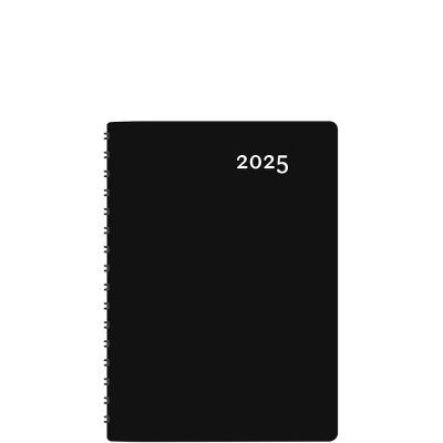 Agenda Maxi Noir Annuel 2025 | Agenda et Calendrier et journaux intime