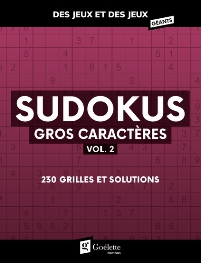 Sudokus gros caractères #02 | Collectif