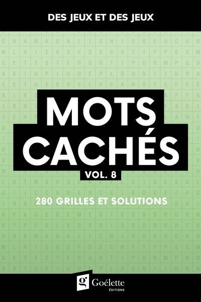 Mots cachés vol. 8 : 280 grilles et solutions | 