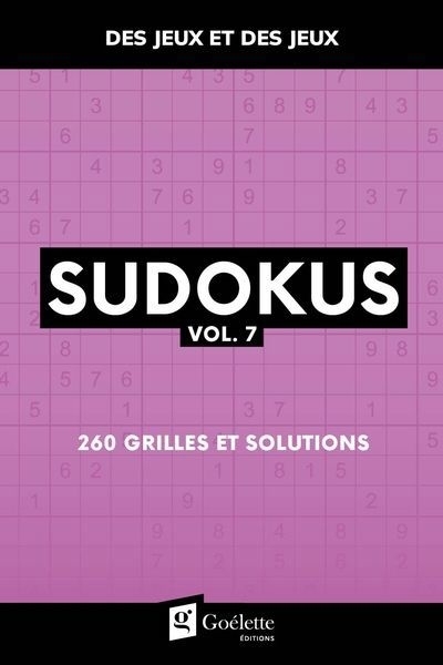 Sudokus vol. 7 : 260 grilles et solutions | 
