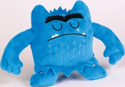 La couleur des émotions : mini peluche monstre bleue | Peluche et marionnette
