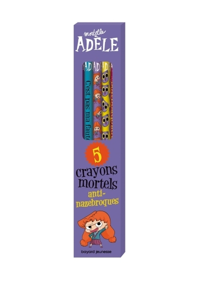 5 crayons mortels -mortelle adele | Crayons , mines, effaces